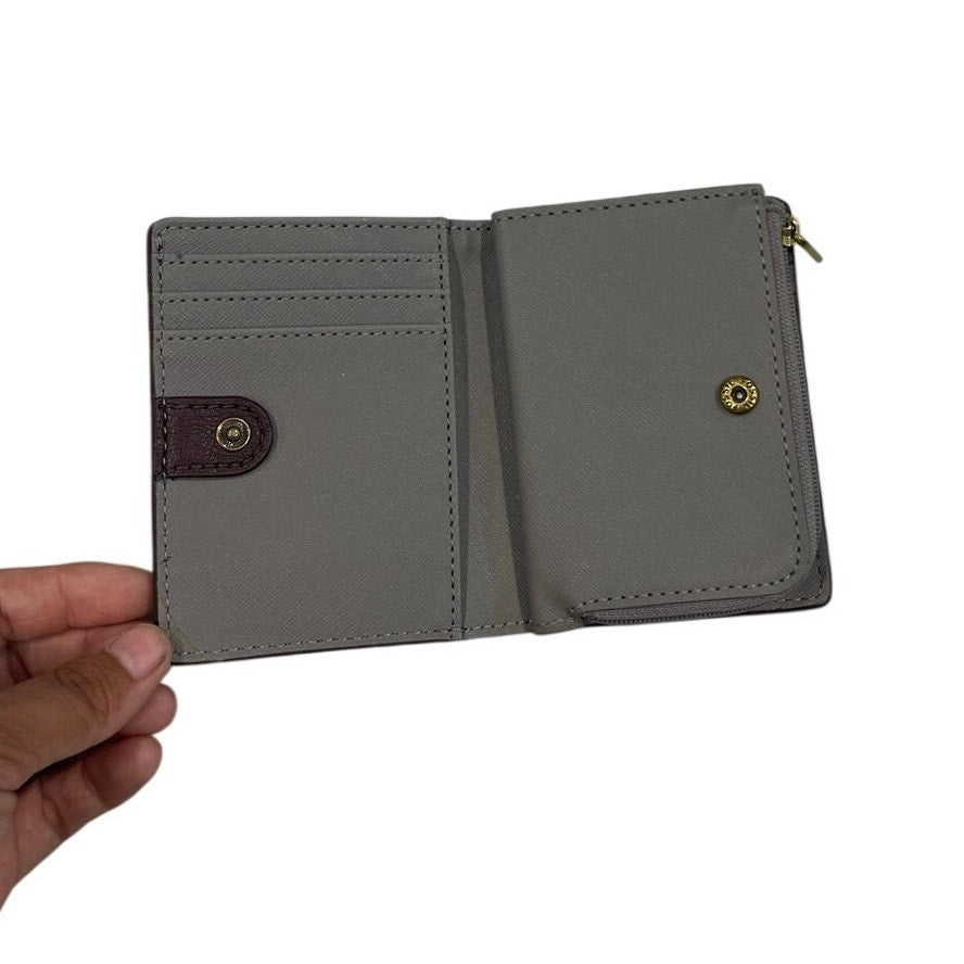 Fossil Leather Bifold Mini Wallet Bohemian Southwestern Western Zip-Around Coin