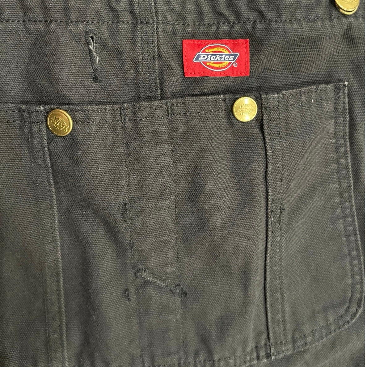 Dickies Men's Classic Bib Canvas Overalls SZ 34x30 Heavy Duty Workwear Utility