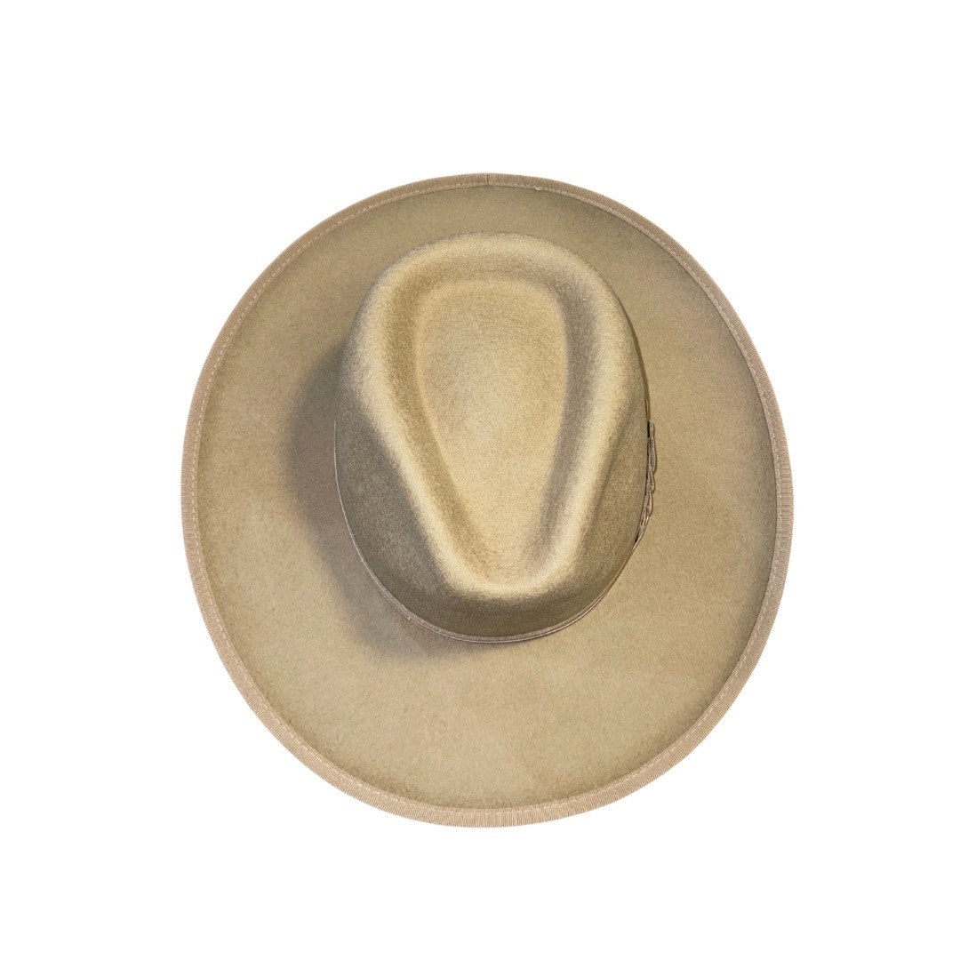 Brixton Reno Fedora Hat Adjustable Unisex Dune Large 100% Australian Wool Felt