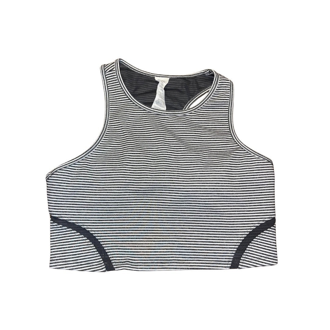 Calvin Klein Performance Striped Sports Bra Top Tank Size Medium Crop Athletic