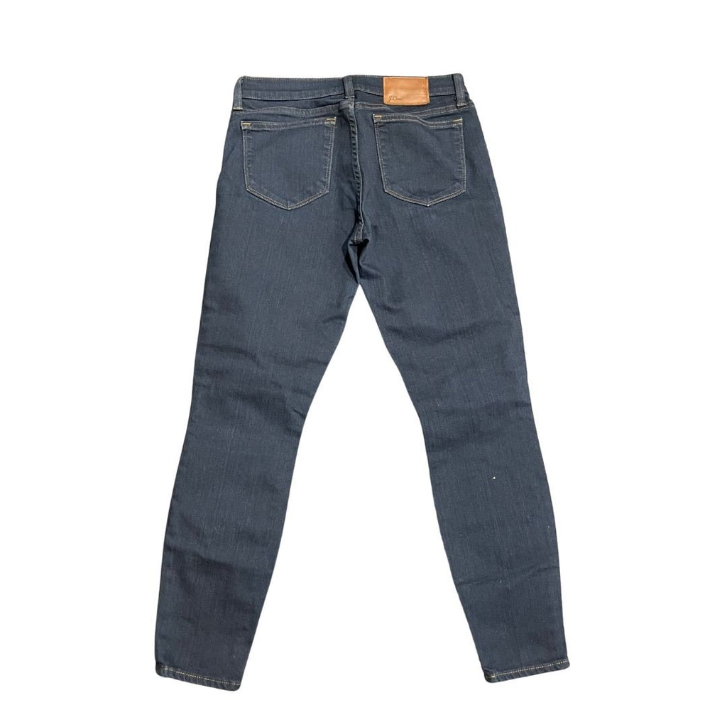 J. Crew Toothpick Skinny Dark Blue Wash Denim Jeans Size 28 Mid rise slim Casual