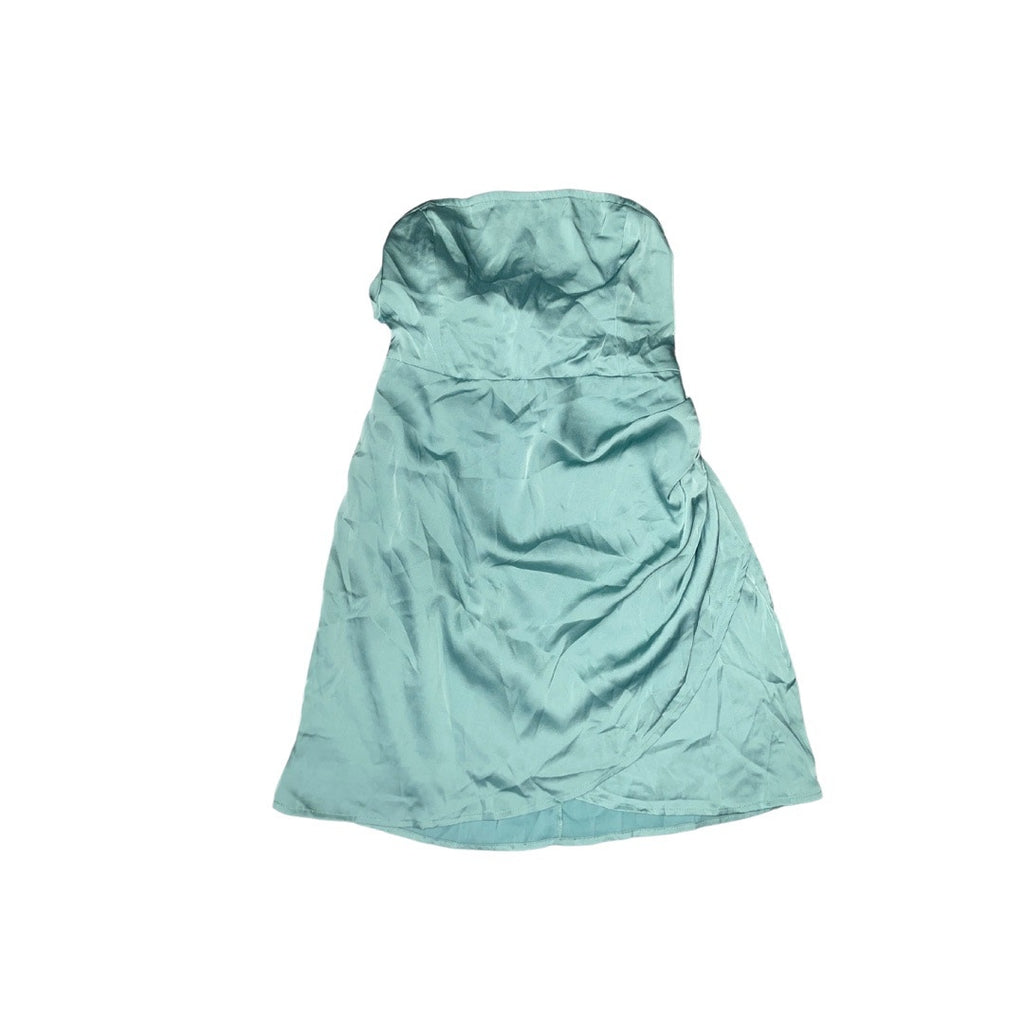 CIDER STRAPLESS SILK SATIN STYLE BLOUSE WITH TIE BACK NWT