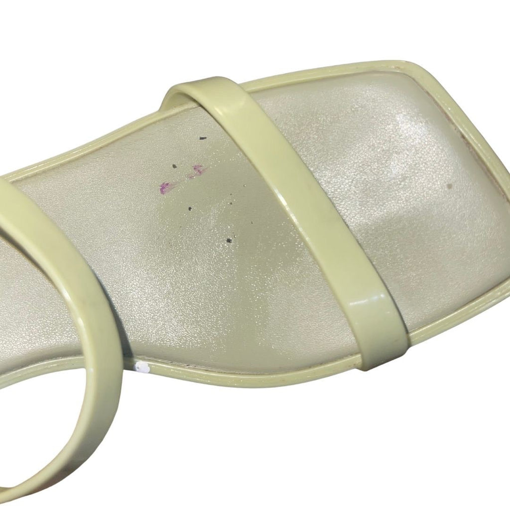 Jeffrey Campbell Jamm 3 Jelly Slide Sandal Block Heel Size 7 Party Spring Dressy