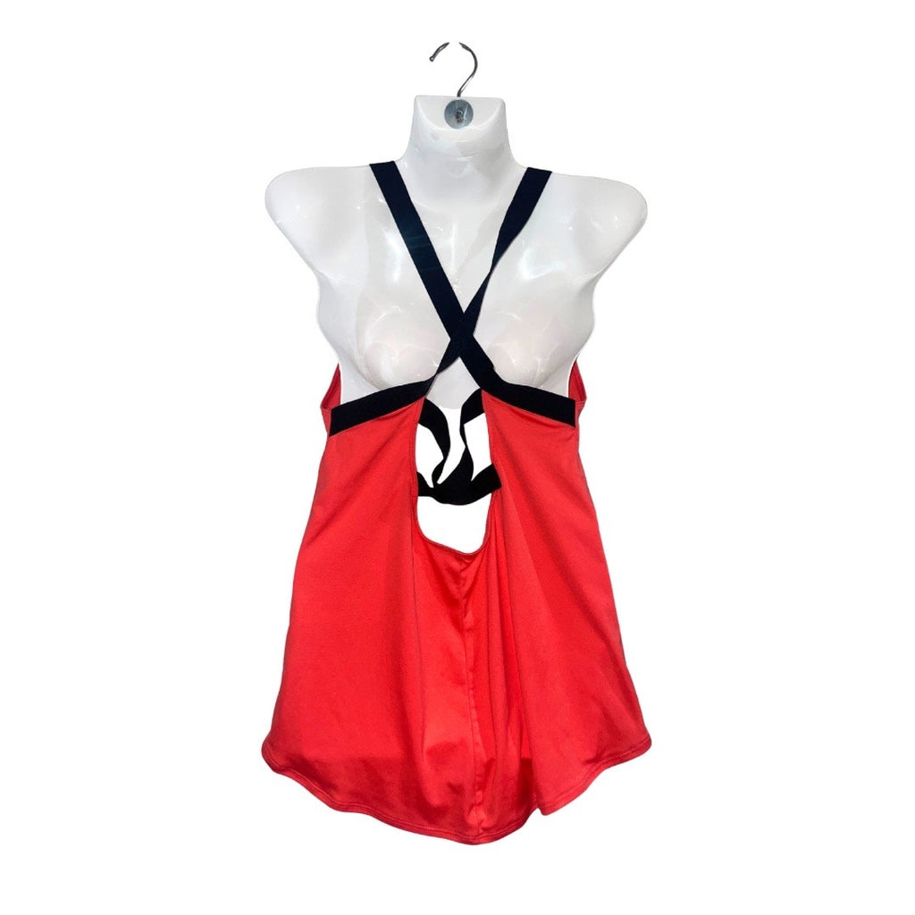 Nike Dri-Fit One Elastika Standard Fit Tank Top Black Straps Medium Athletic Gym