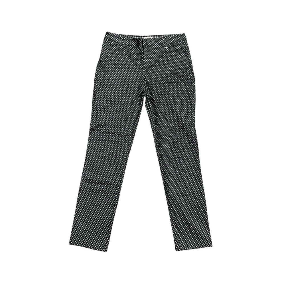 Calvin Klein Women Dress Pants Geometric Print Stretch Slim Leg Trousers Size 8