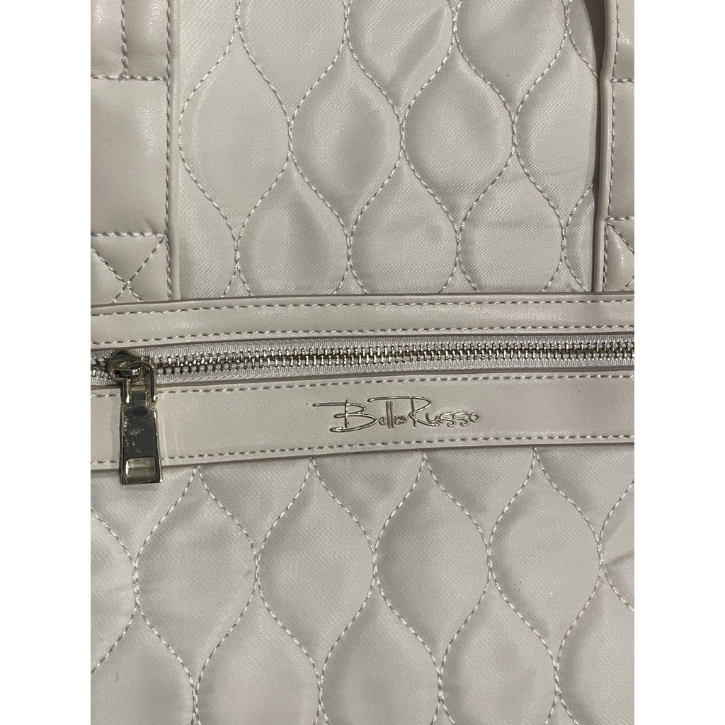 Bella Russo Quilted Tote Backpack Convertible Shoulder Bag Travel Weekender