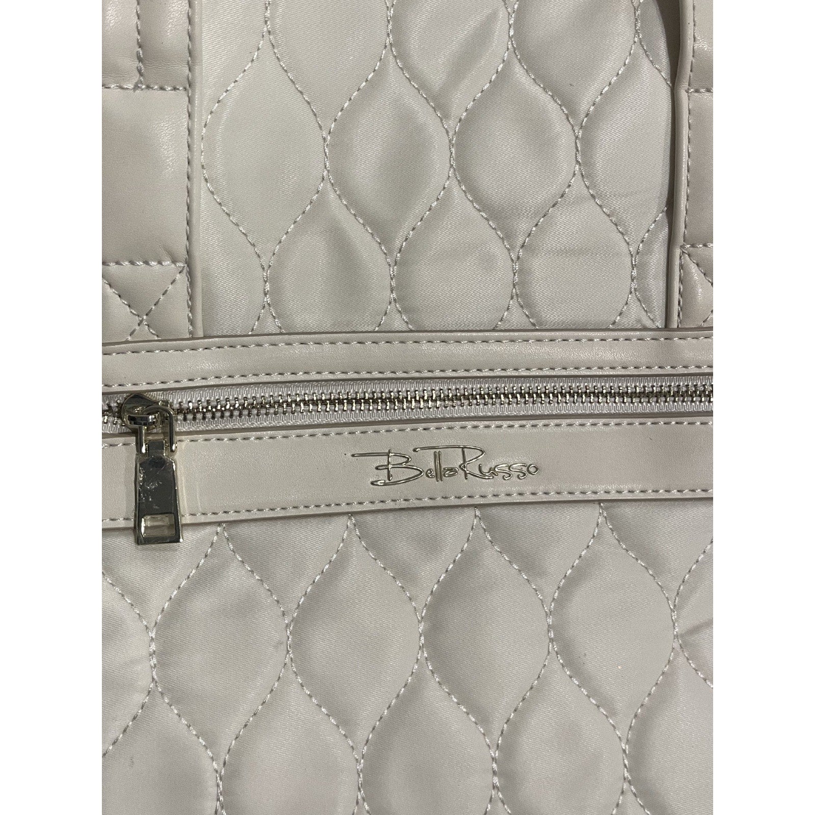 Bella Russo Quilted Tote Backpack Convertible Shoulder Bag Travel Weekender