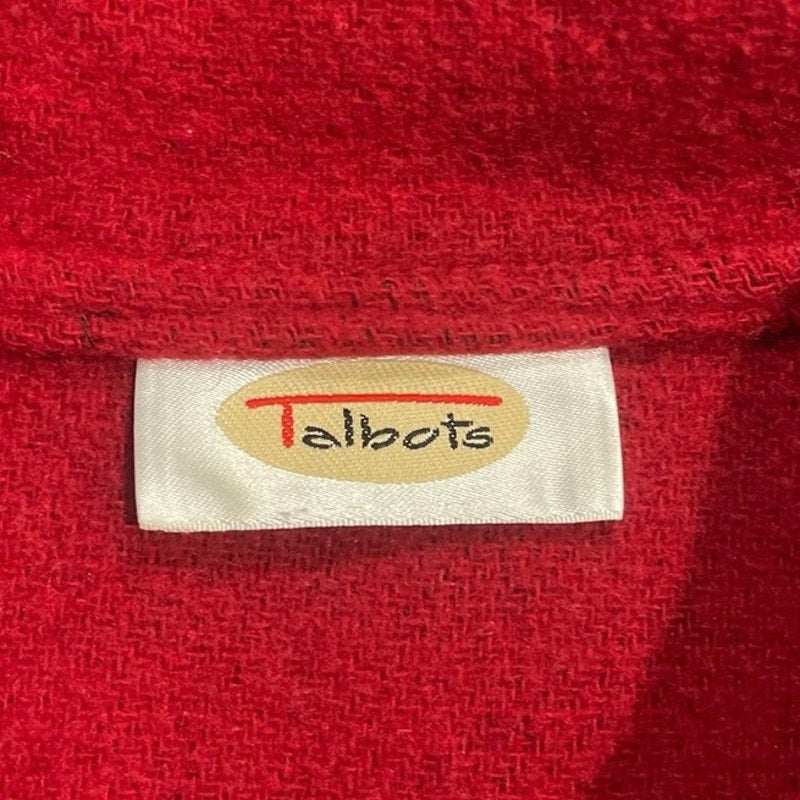 Talbots Vintage Wool Jacket Red Fleece Line Classic 90s Old Money Grandmacore