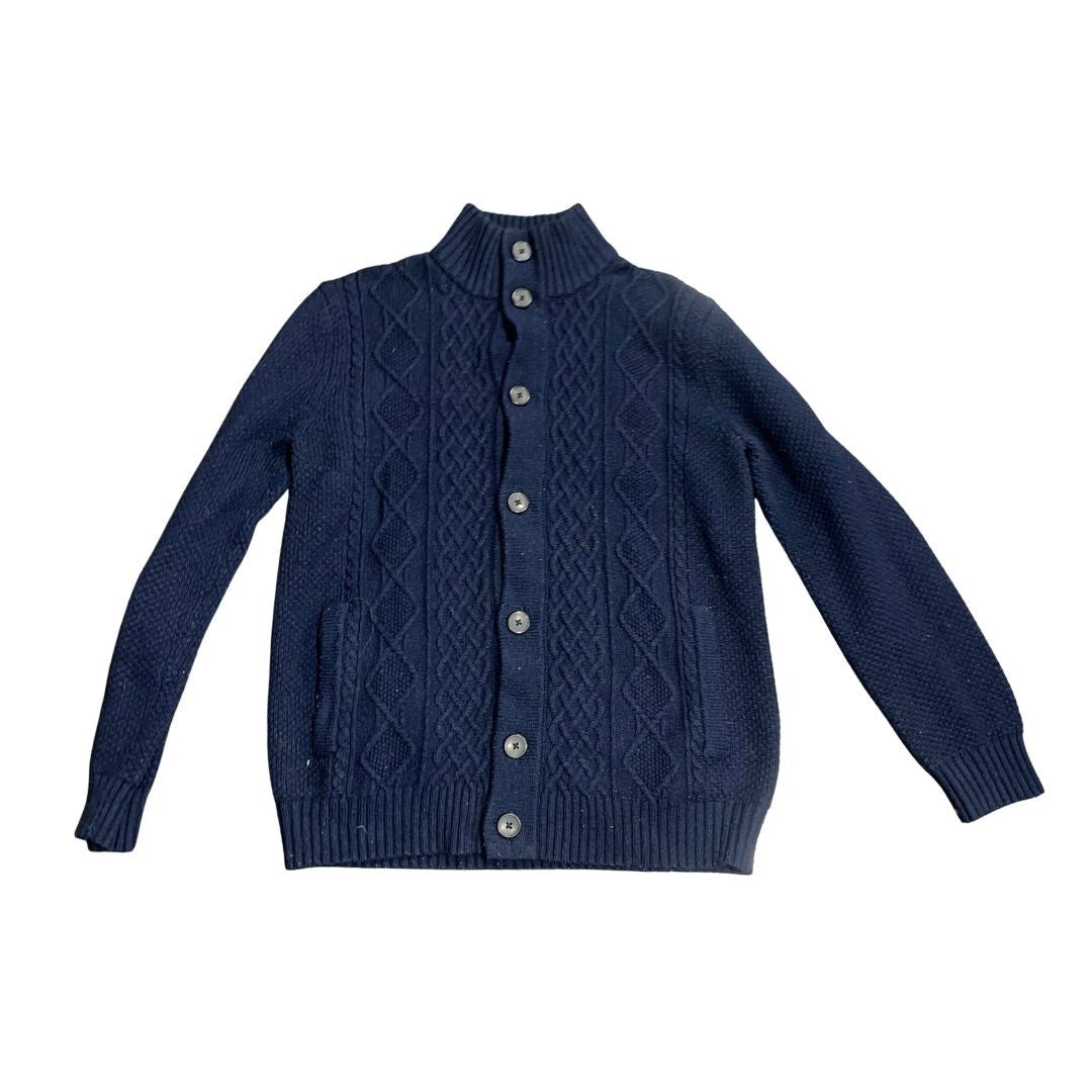 Uniqlo Chunky Cable Knit Button Down Cardigan Sweater Size XL Preppy Granpacore