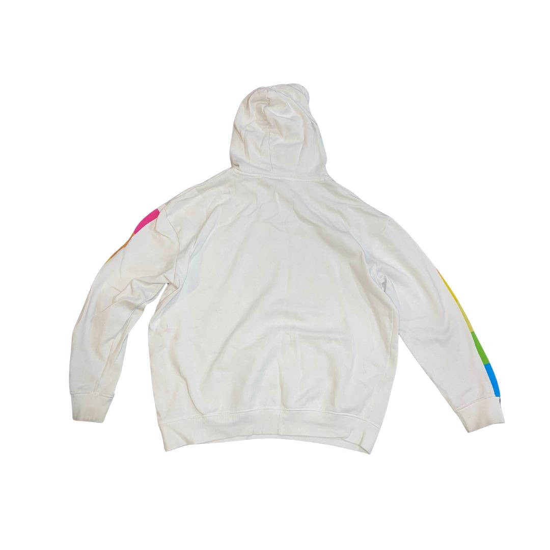 Vintage Polaroid 320 Land Camera Hoodie Pullover Sweater Size Large Rainbow Y2K