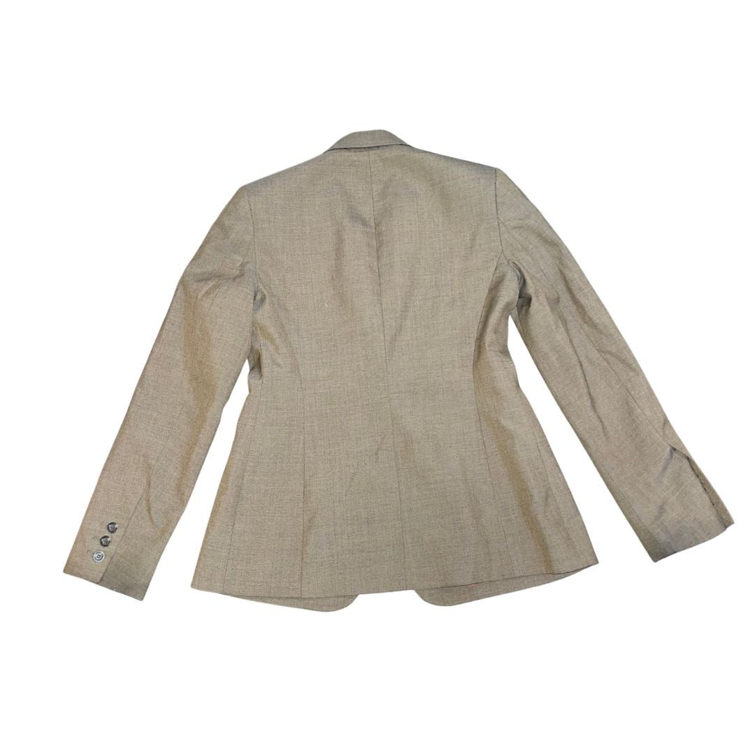 Anne Klein One Button Blazer Wool Blend Size 4 Career Office Professional Preppy