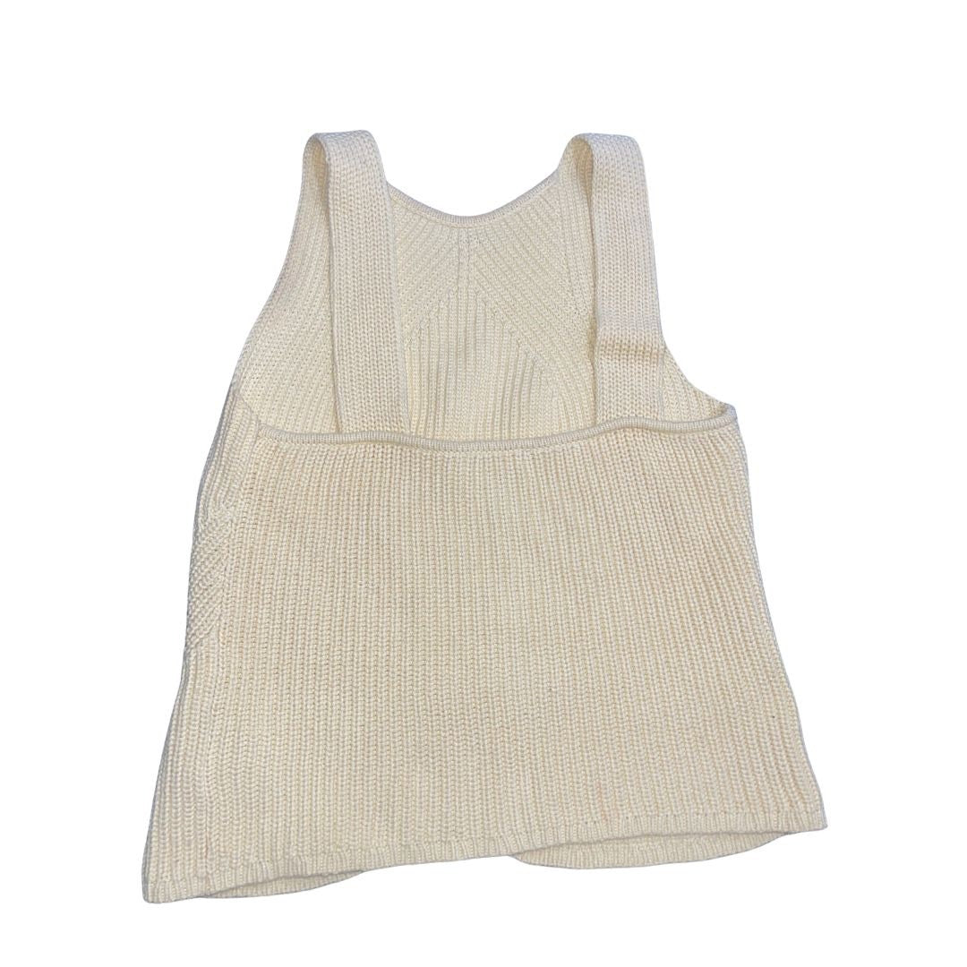 Express Butter Yellow Chunky Knit Sleeveless Sweater Top Size Small Boho Chic