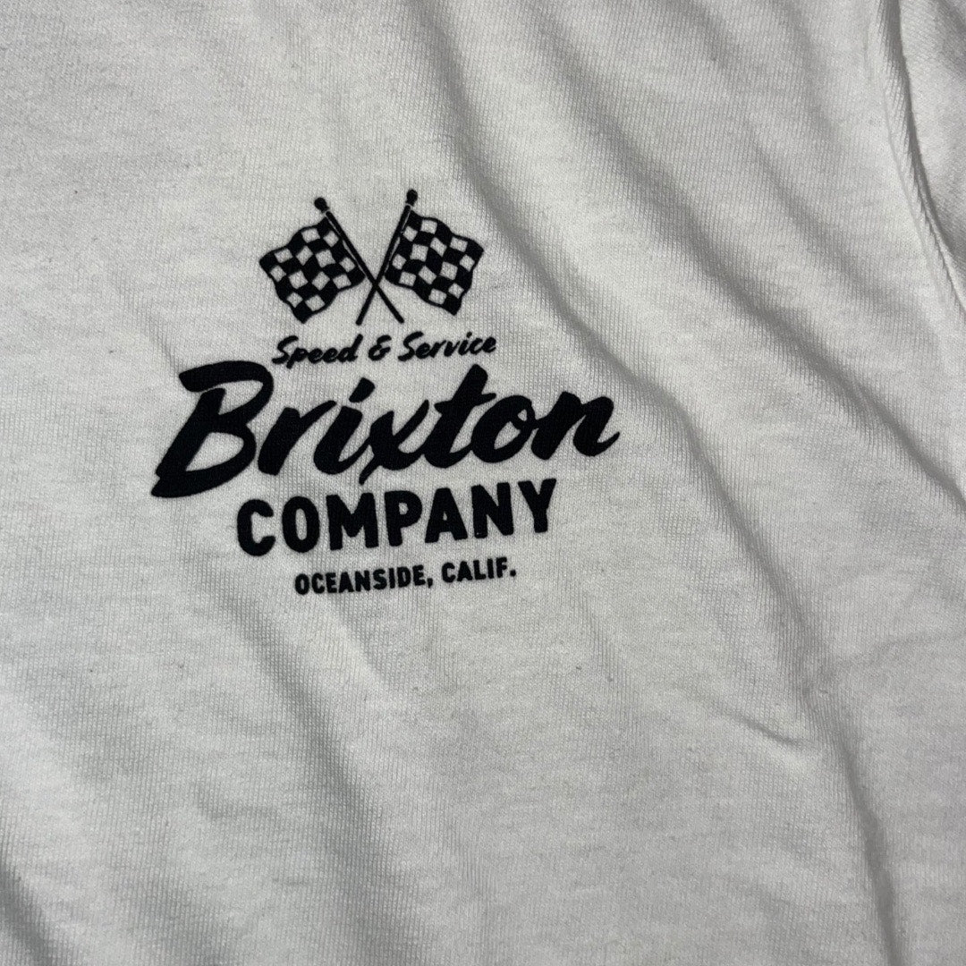 Brixton Wayburn Standar T-Shirt Race Day Print 100% Cotton NWT Size Large