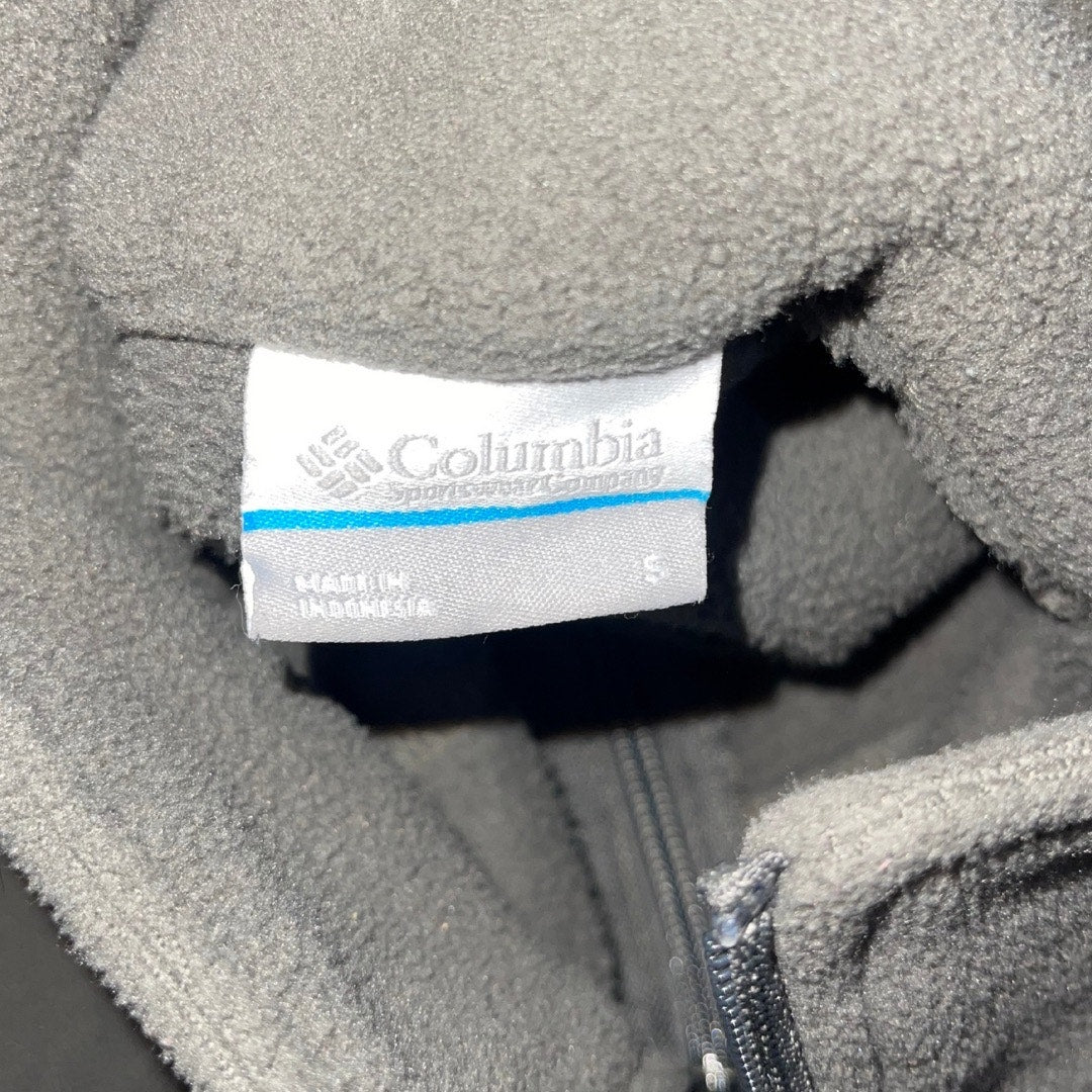 Columbia Bundle Gray Black Mock Neck Fleece Jacket Full Zip Small Lightweight
