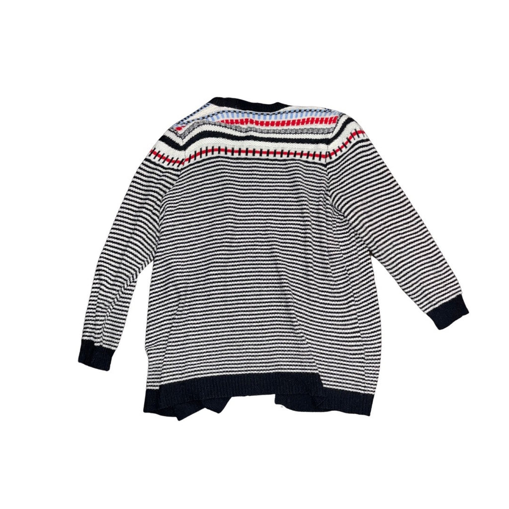 Lane Bryant Women's Plus Size 14/16 Striped Open Front Cardigan