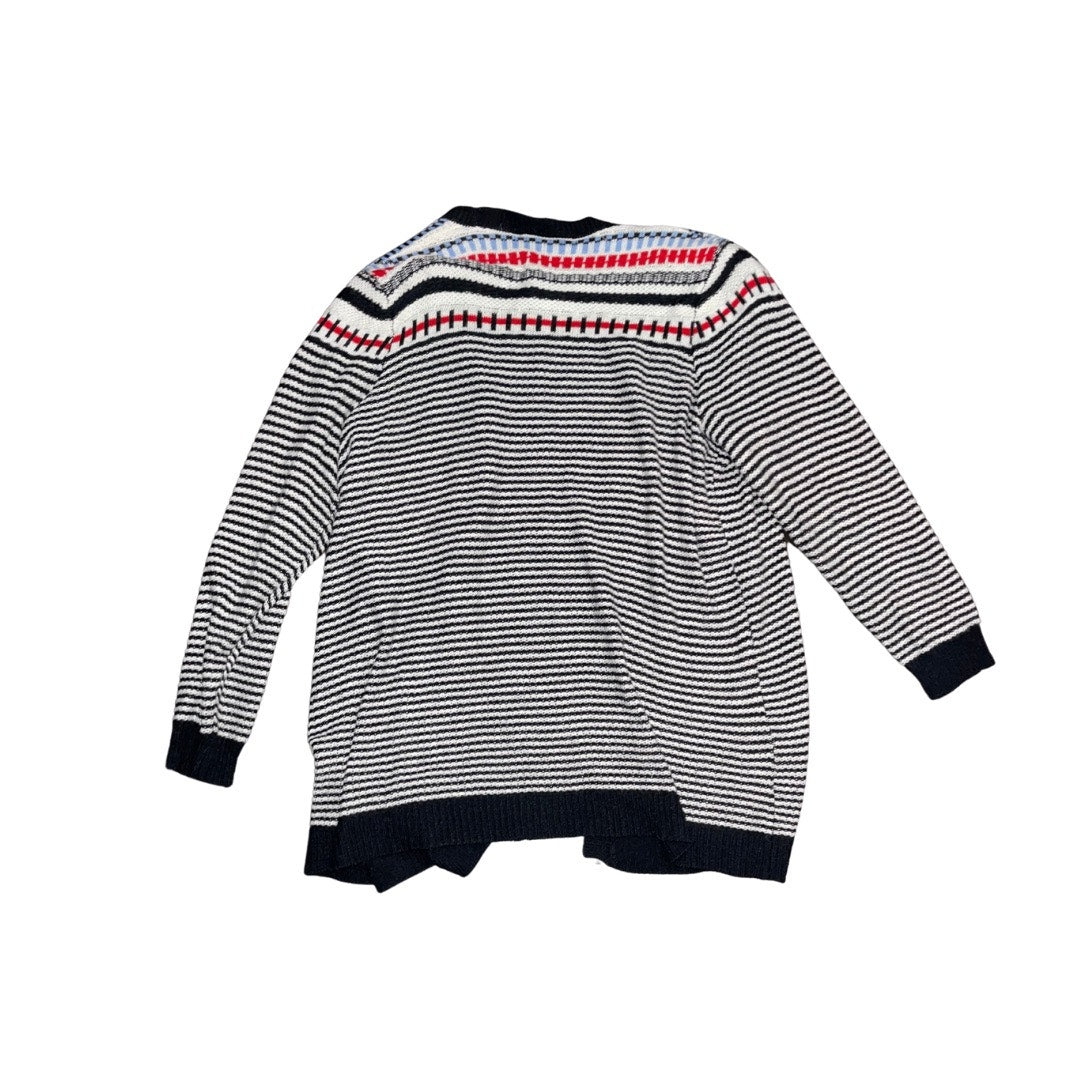 Lane Bryant Women's Plus Size 14/16 Striped Open Front Cardigan