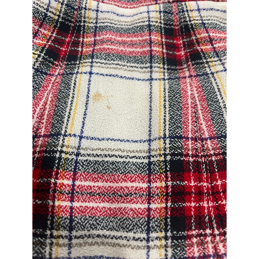 Talbots Vintage Plaid Pleated Mini Skirt Size 14