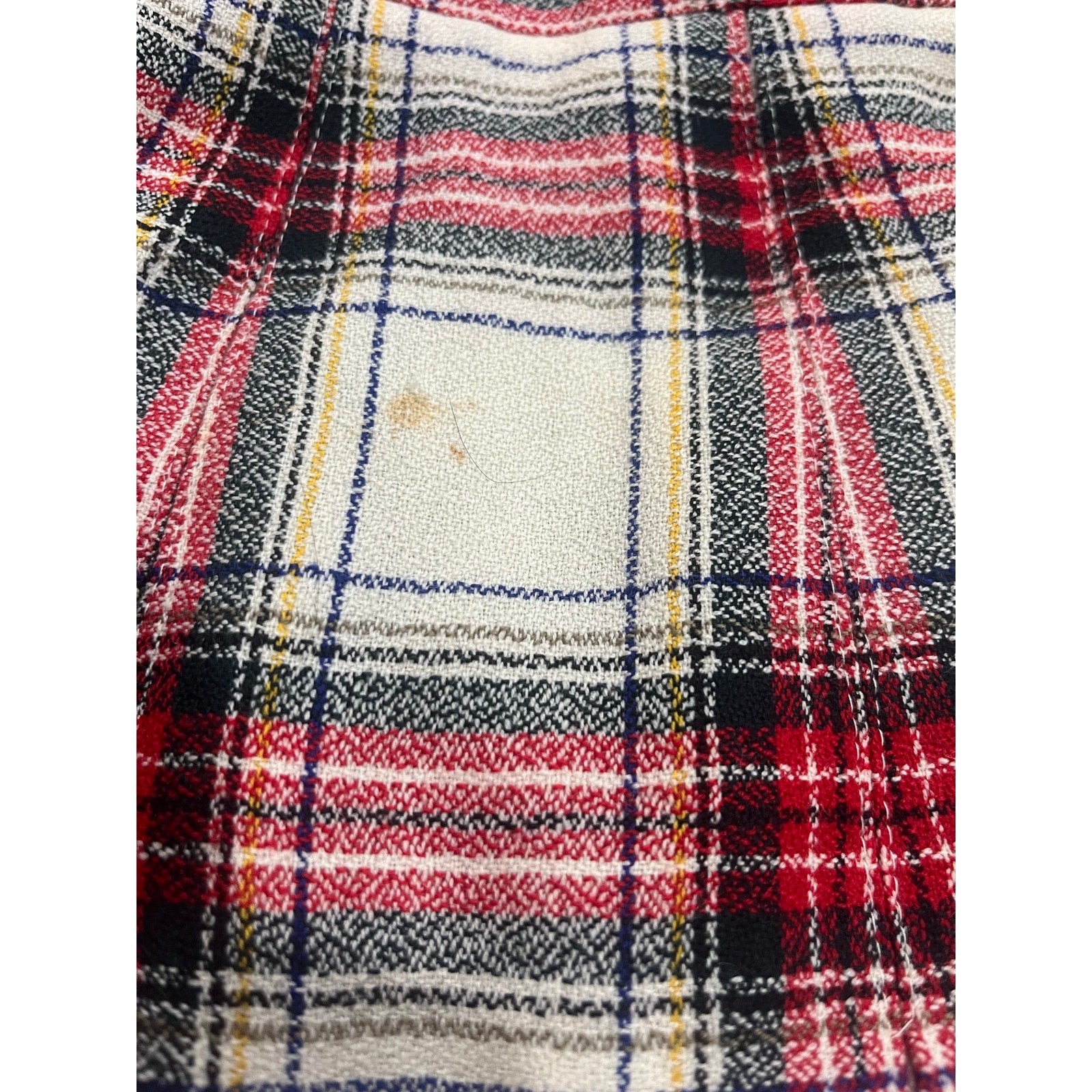 Talbots Vintage Plaid Pleated Mini Skirt Size 14