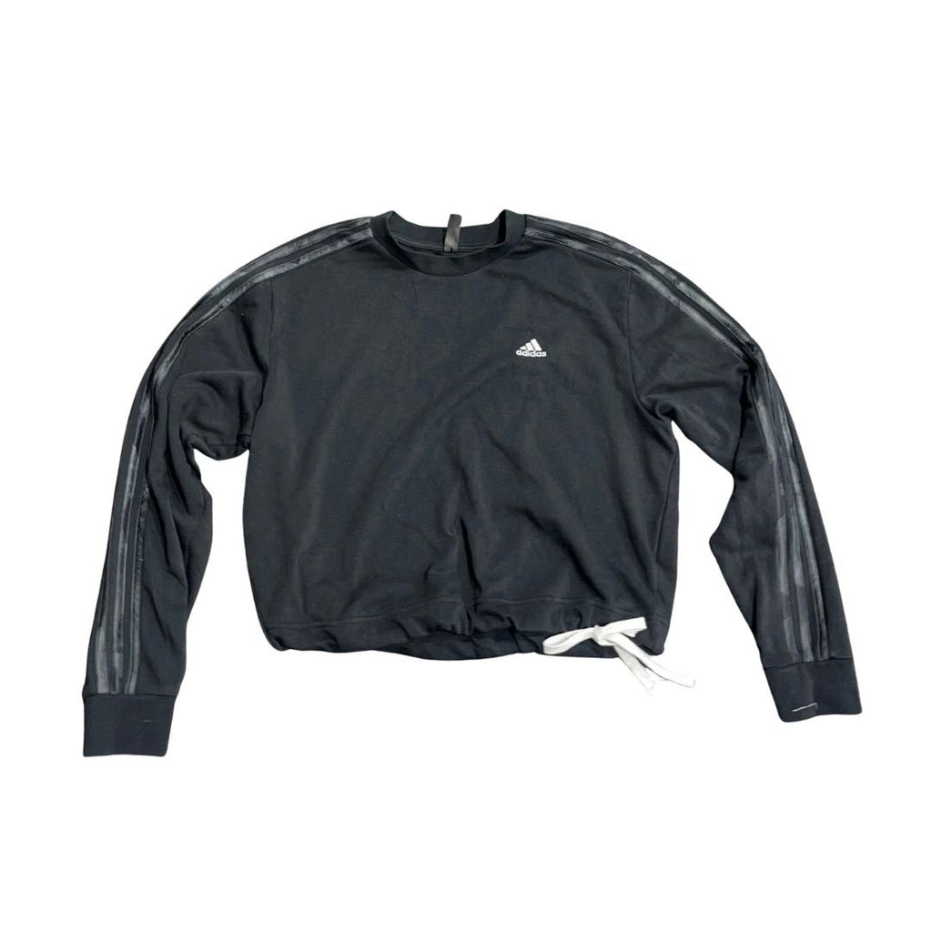 Adidas Crewneck Sweatshirt Black Three Stripes Medium Sports Athletic-leisure