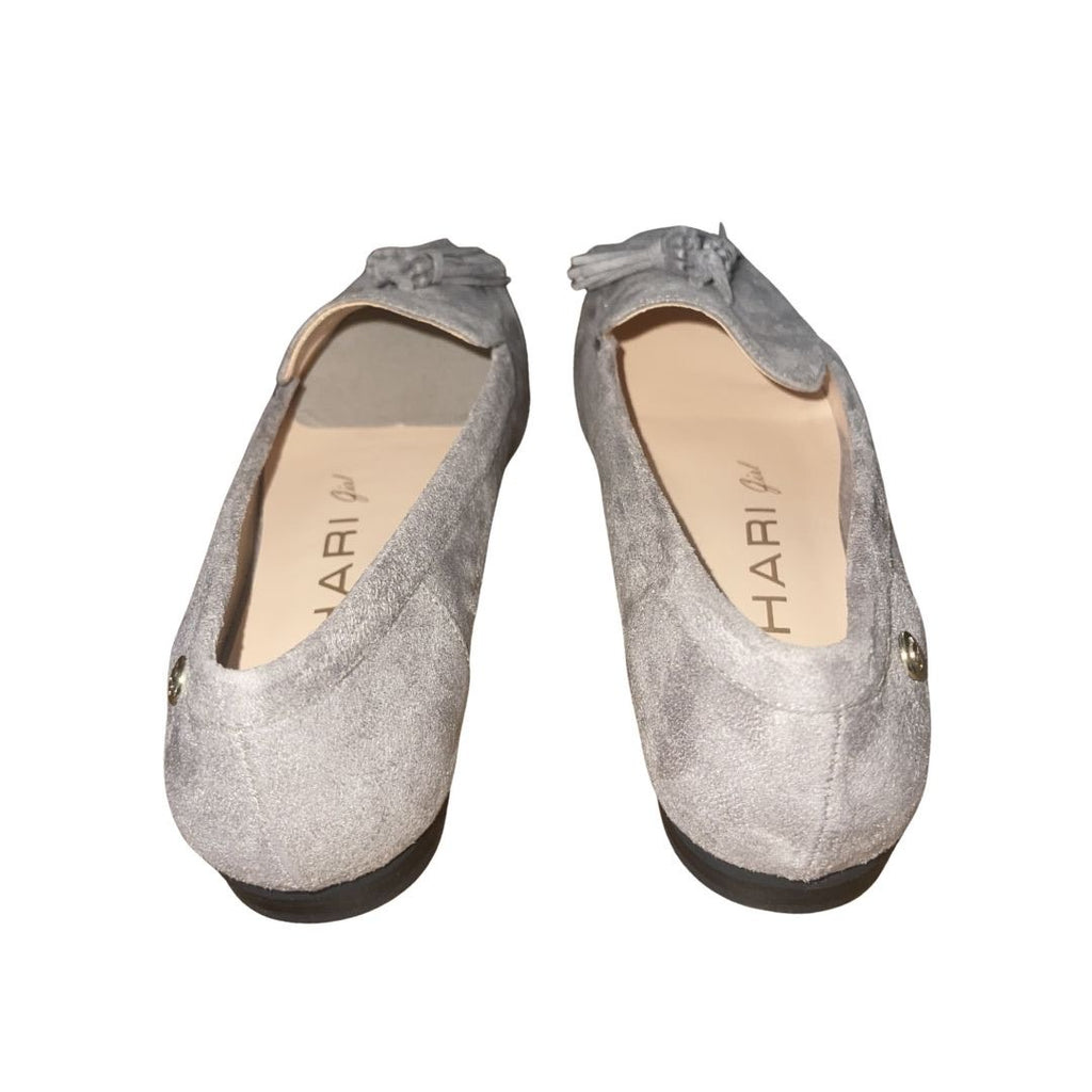 Tahari Girl Alessia Tassel Loafers Slip On Shoes SZ 8.5 Micro Suede NWOB Preppy