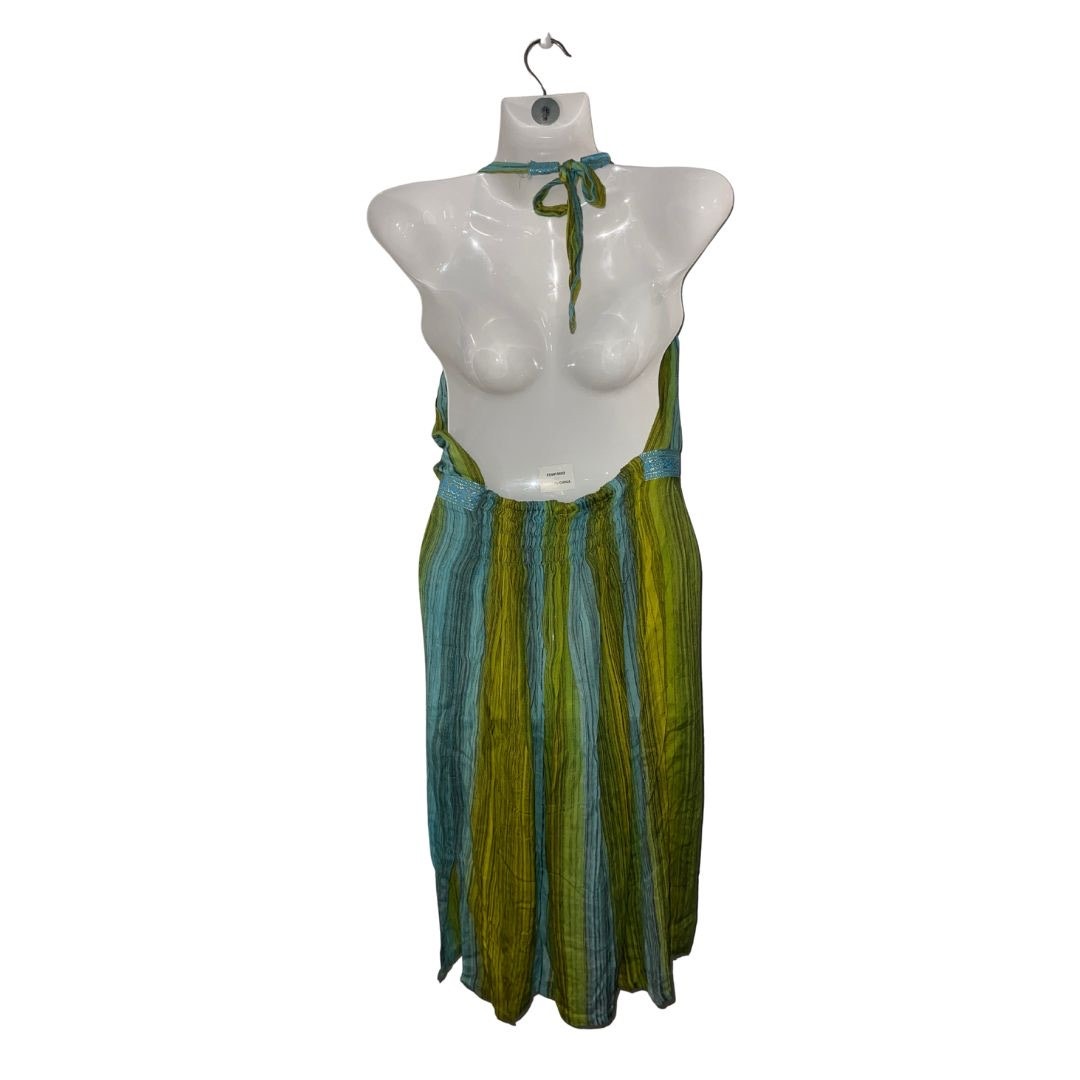 Ocean Collection Halter Dress One Size Summer Chic Vacation Beach 100% Cotton