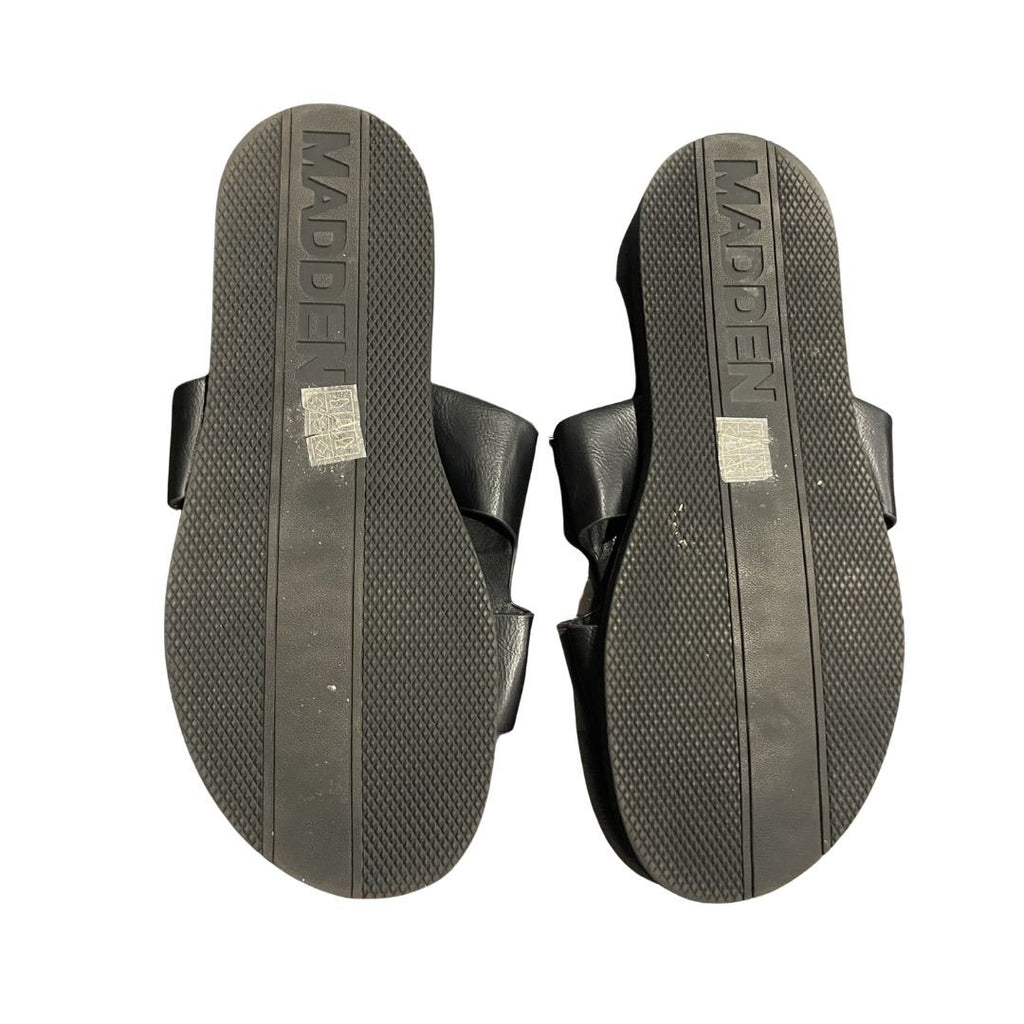 MADDEN Men's Jimmco Slide Sandals Size 10 Faux Leather Cushion Footbed Summer