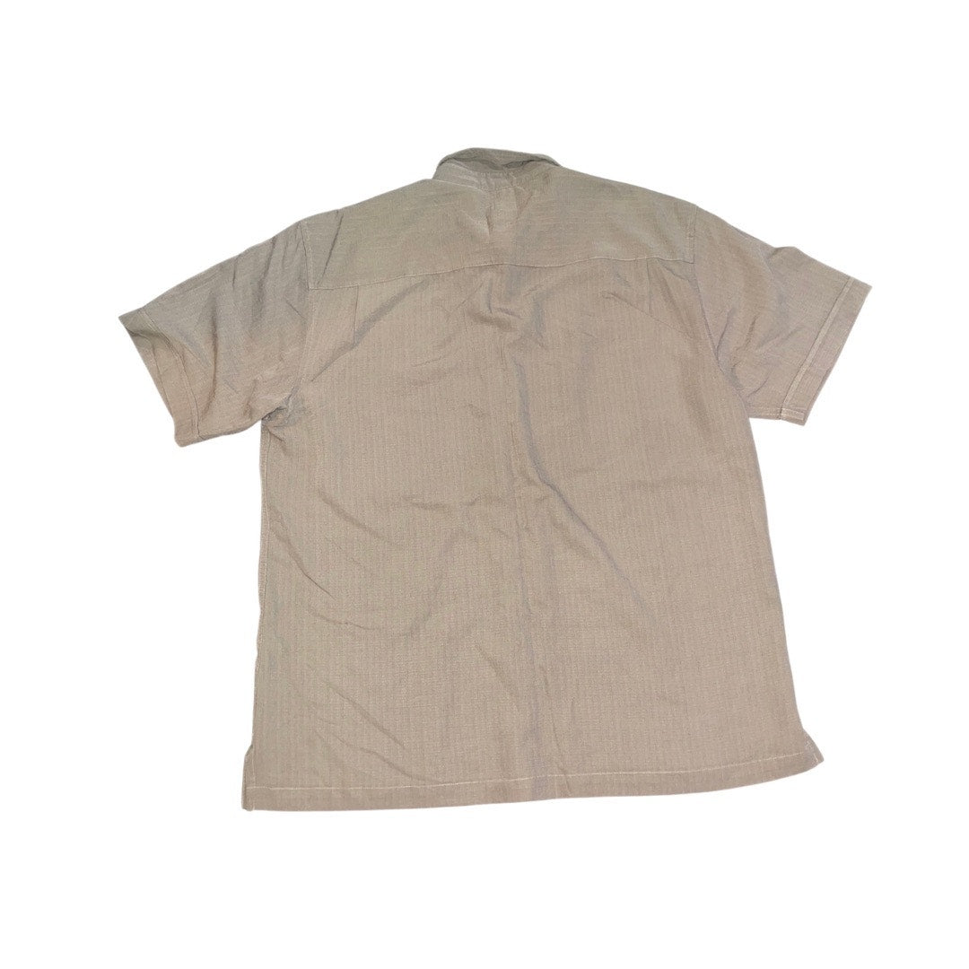 Van Heusen Studio Havana Sport Short Sleeve Shirt Large Vacation Casual Beach
