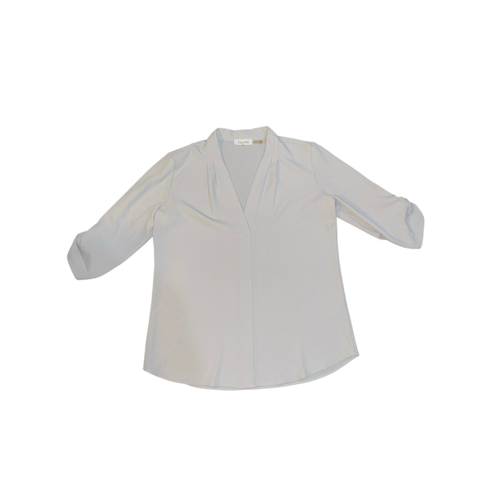 Calvin Klein Blouse V-Neck 1/4 sleeves Size M