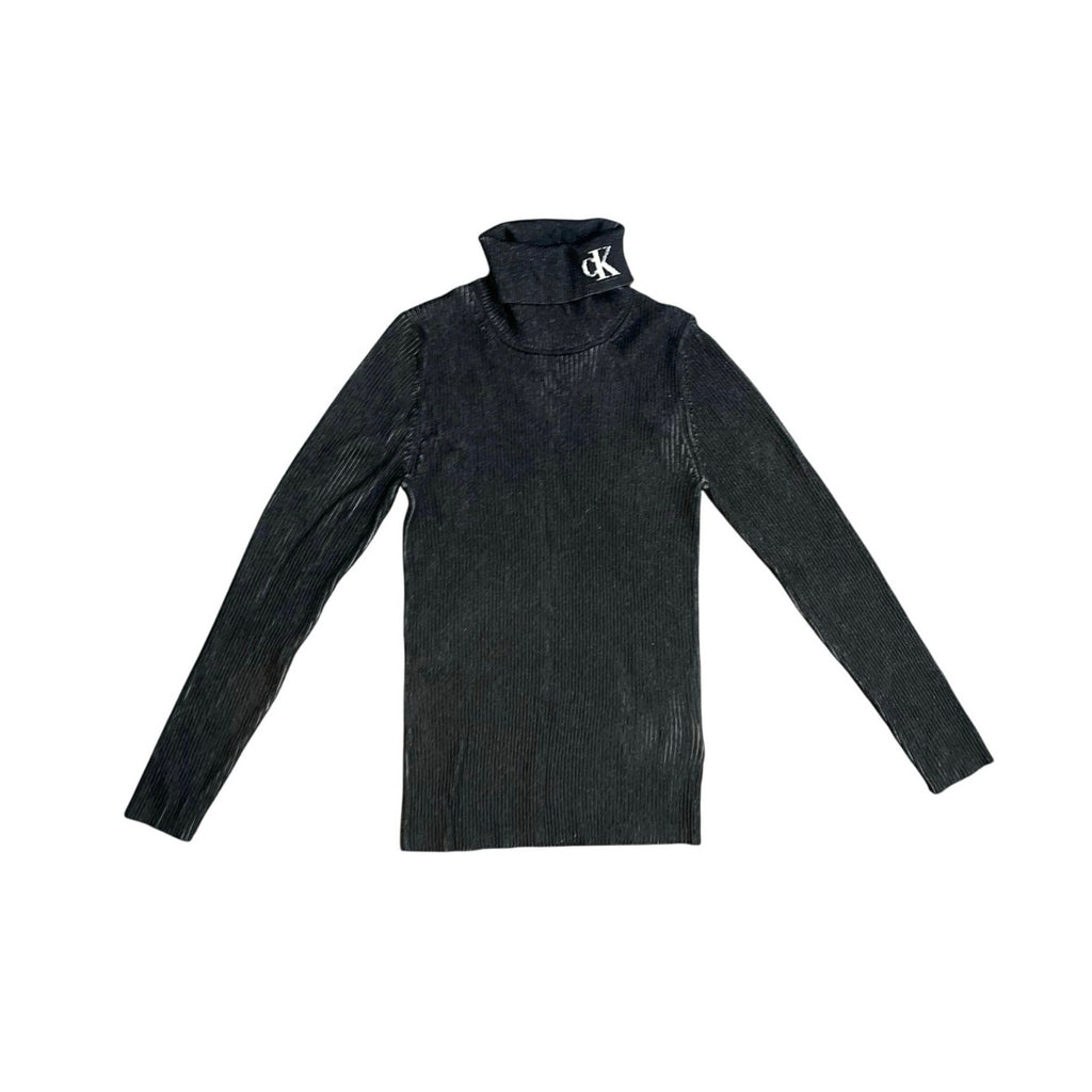 Calvin Klein Women Ribbed High Neck Turtleneck Sweater NWT Size XS