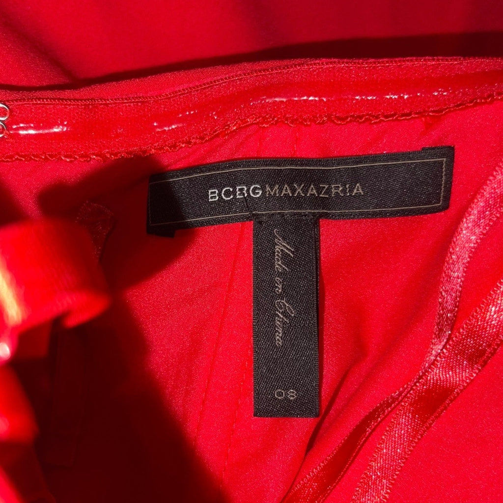 BCBGMAXAZRIA Red Berry Kate Mini Dress Convertible strapless Size 8 cocktail wedding