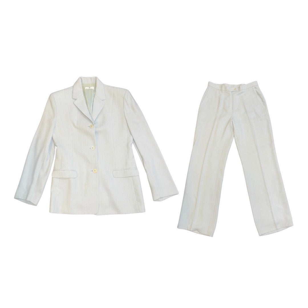 Windsor Baby Blue pinstripe Pant suit Blazer Trousers Career Office Professional