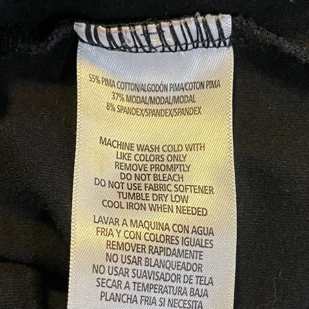 Calvin Klein Jeans Logo Black T-Shirt Dress Shift Cap Sleeves Size Large Casual