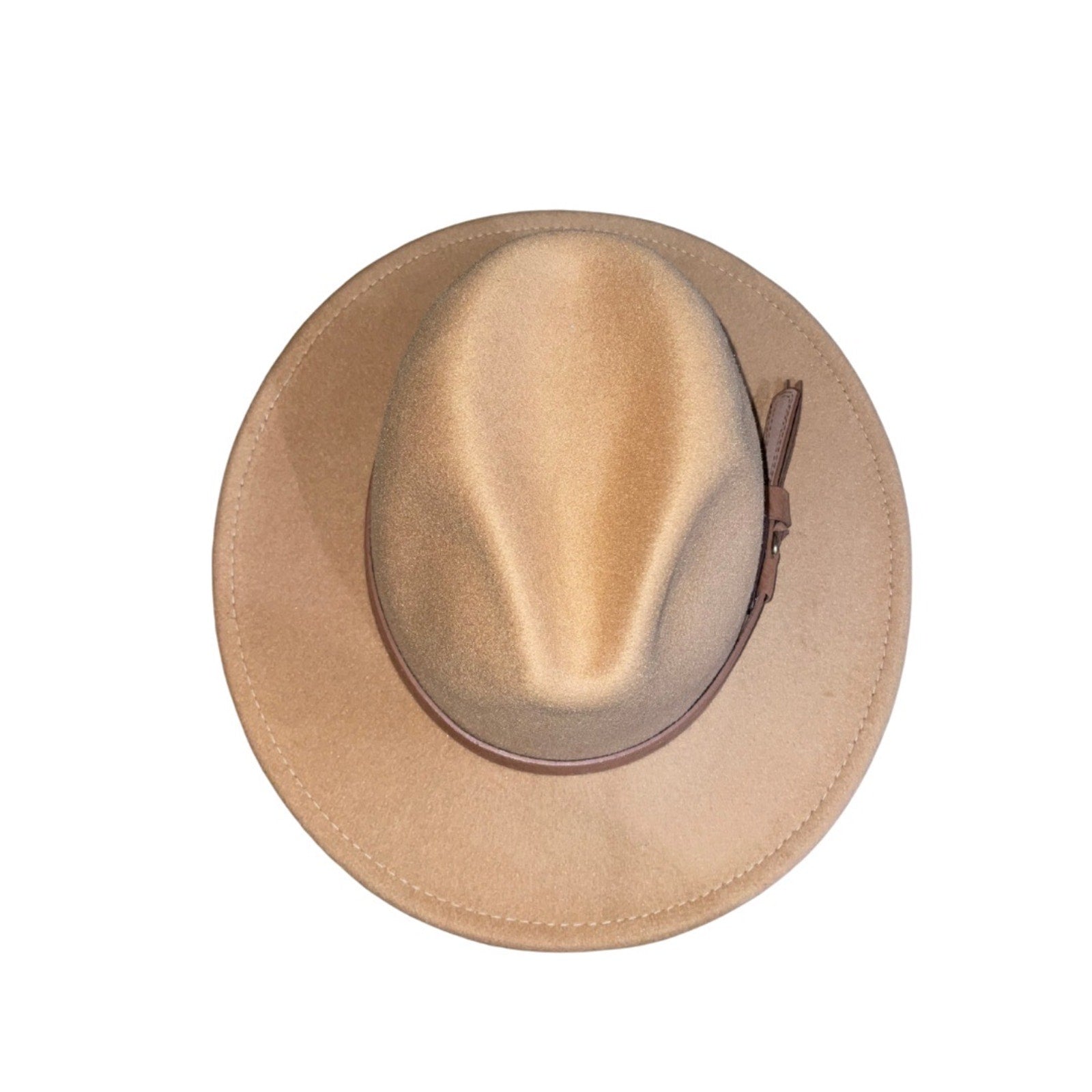 Women Fedora Hat Vintage Top Jazz Cotton Polyester Faux Leather Band NWOT