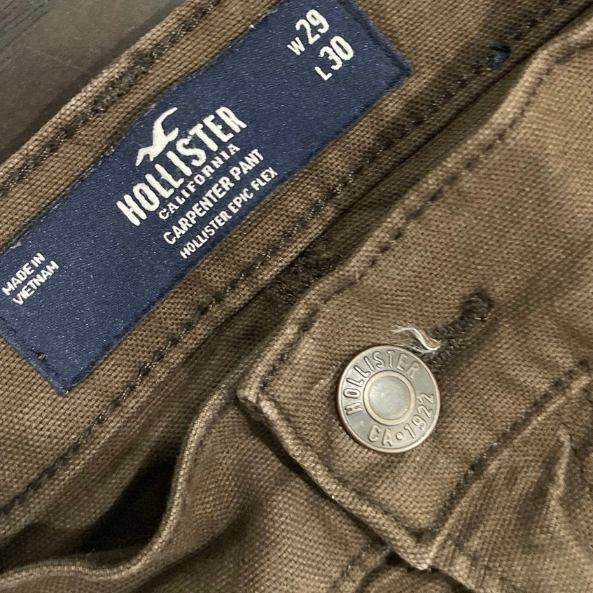 Hollister Men's Carpenter Straight Leg Pants Size 29X30 Workwear Utility Cargo