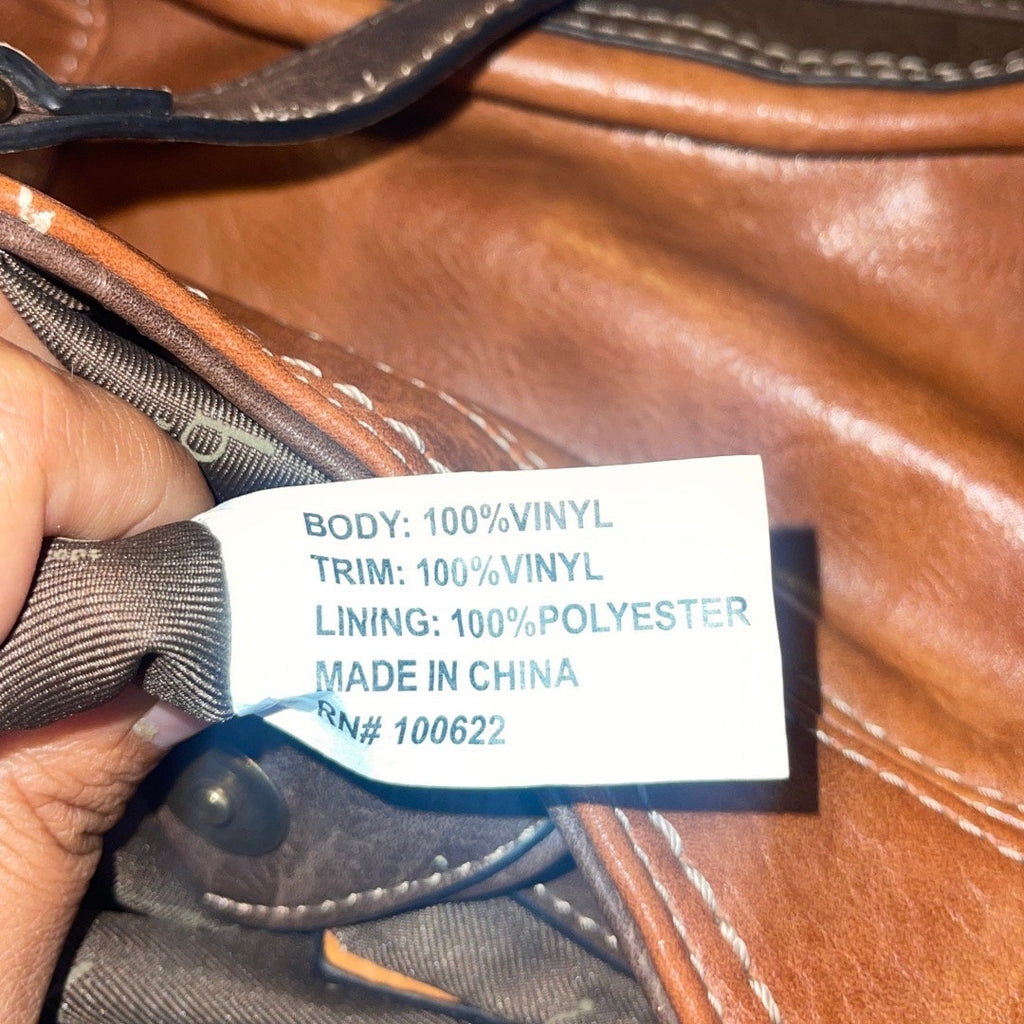 BOC Born Concepts Brown Faux Leather Handbag Tassel Western Purse Cowgirl