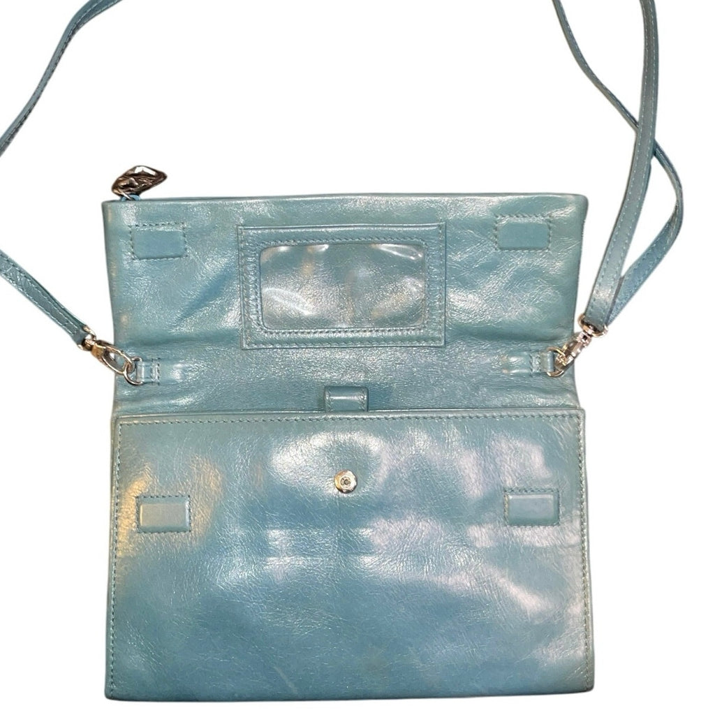 Brighton Vintage Turquoise Wallet Leather Purse Crossbody Western Cowboy 90s