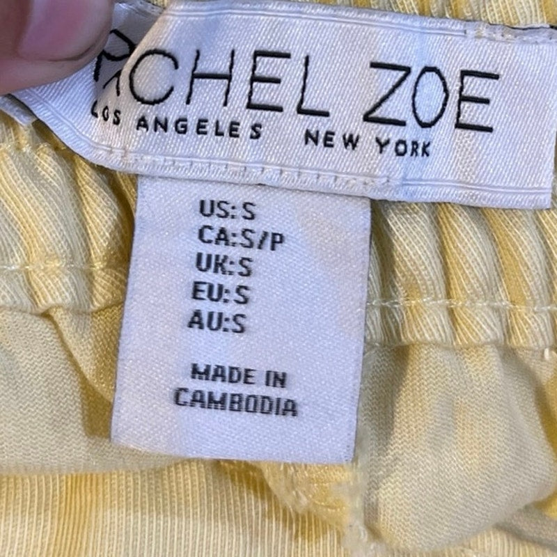 Rachel Zoe High Waisted Butter Yellow Shorts SZ S Lightweight Casual Preppy