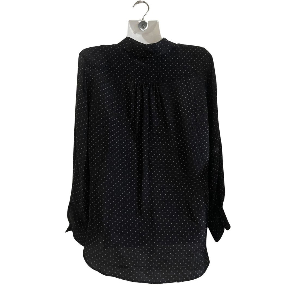 Royal Project Silk Polka Dot Long Sleeve Button Down Blouse SZ LP Career Office
