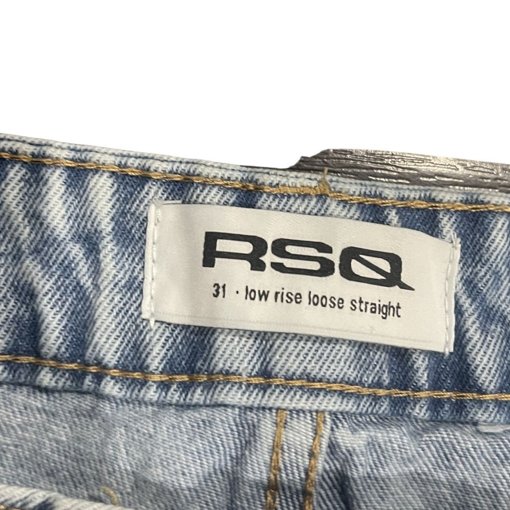 RSQ Womens Low Rise Loose Straight Leg Jeans Size 31 Streetwear Y2K 100% Cotton