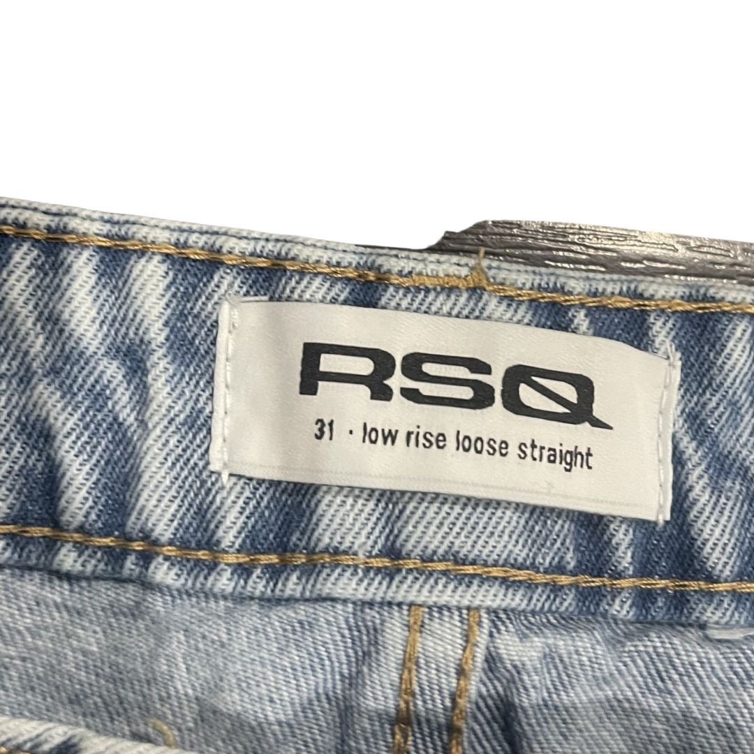 RSQ Womens Low Rise Loose Straight Leg Jeans Size 31 Streetwear Y2K 100% Cotton