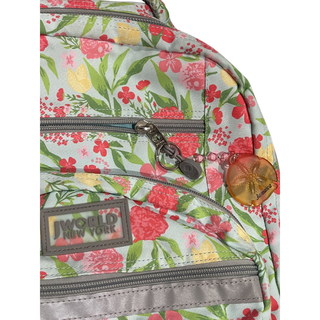 J World Sundance Laptop Rolling Backpack Floral School Work Travel Vacation