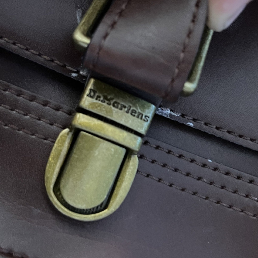Dr. Martens Airwair Norfolk Flap Vegan Reporter Brown Vertical Crossbody Bag