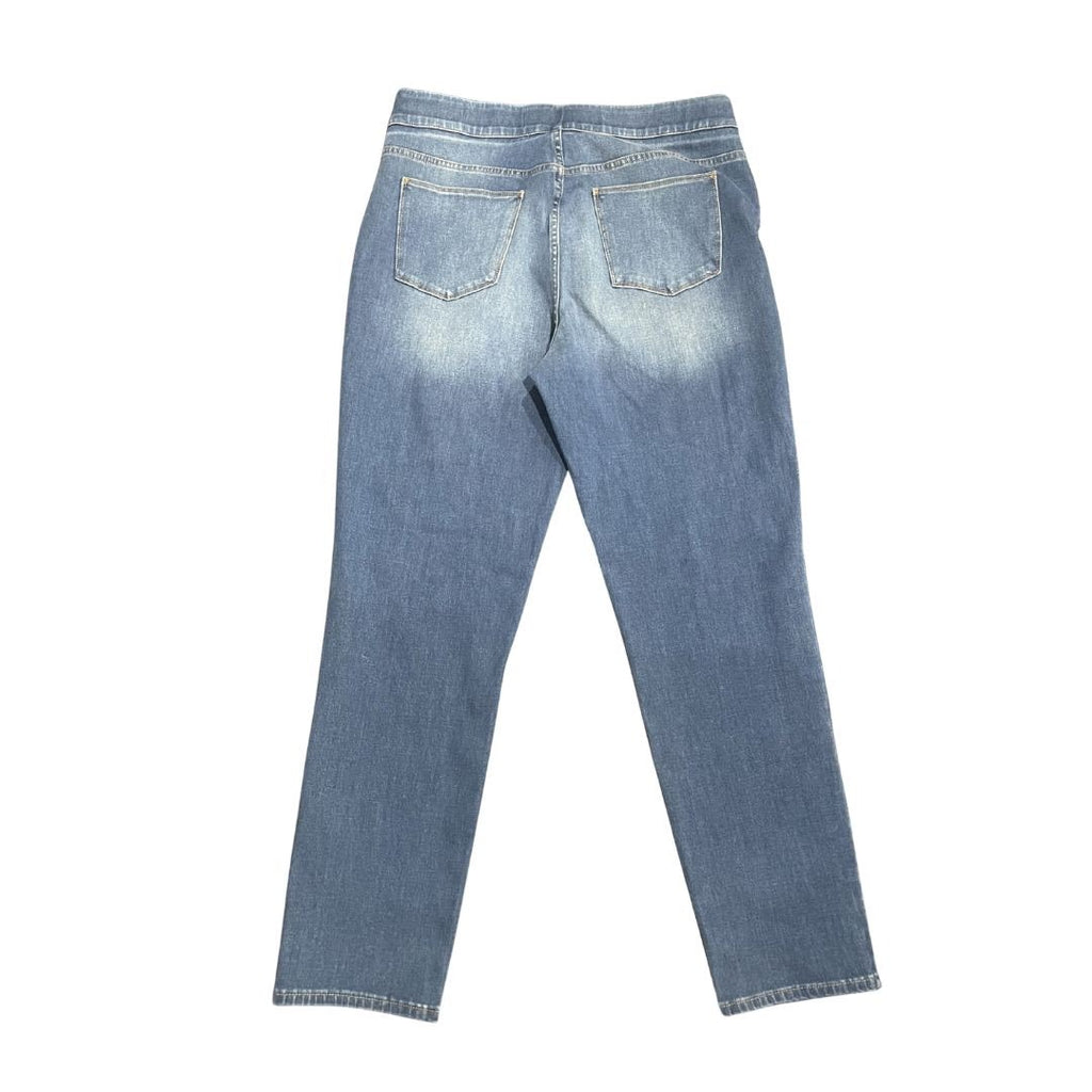 Soft Surroundings Stretch Pull On Elastic Waist Denim Jeans Pants Large Casual