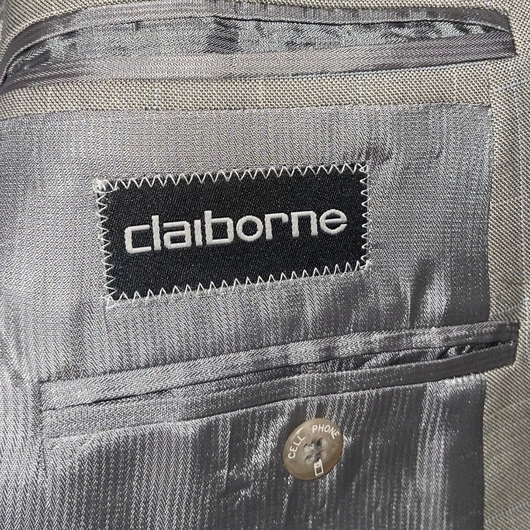 Vintage Claiborne Men's Wool Blazer Coat 44L W38 Office Career Business Wedding