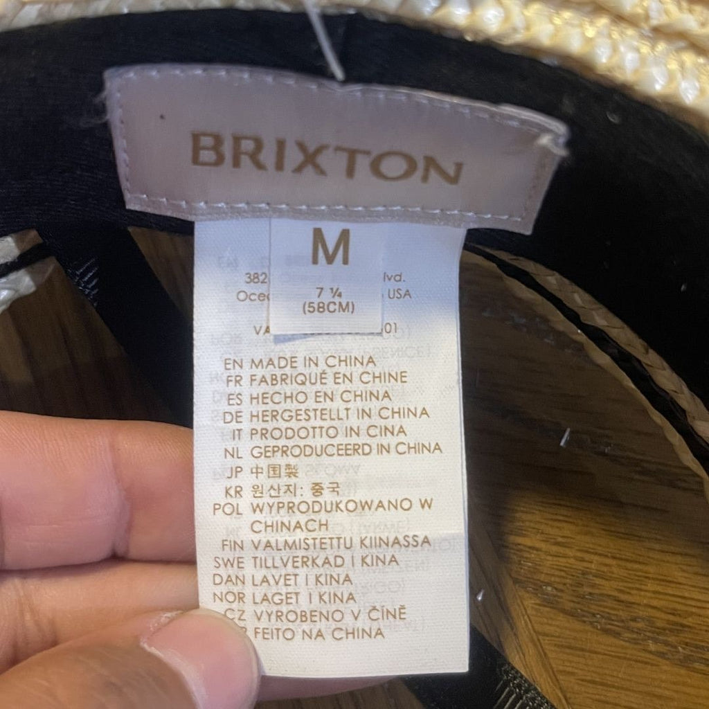 Brixton Joanna Multicolor Visor Woven Straw Sun Hat NWT Adjustable Size Medium