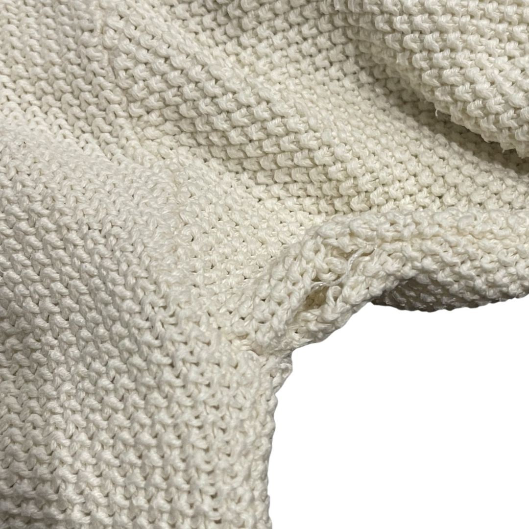 Talbots Vintage Crewneck Wafle Knit Sweater Relaxed Fit Staple Minimalist Cotton