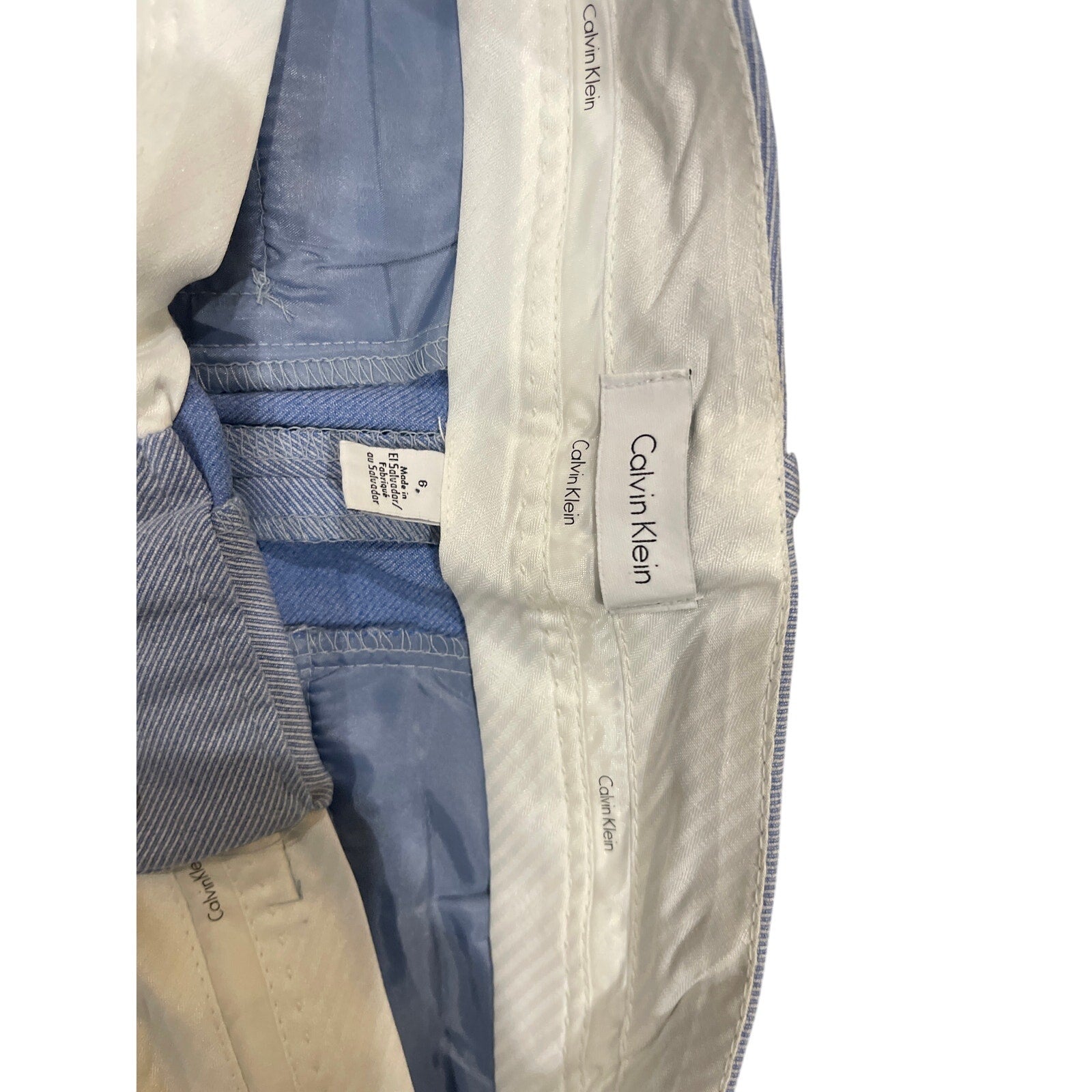 Calvin Klein Blue women dress Slacks Trousers Straight Leg Size 6 Career Office