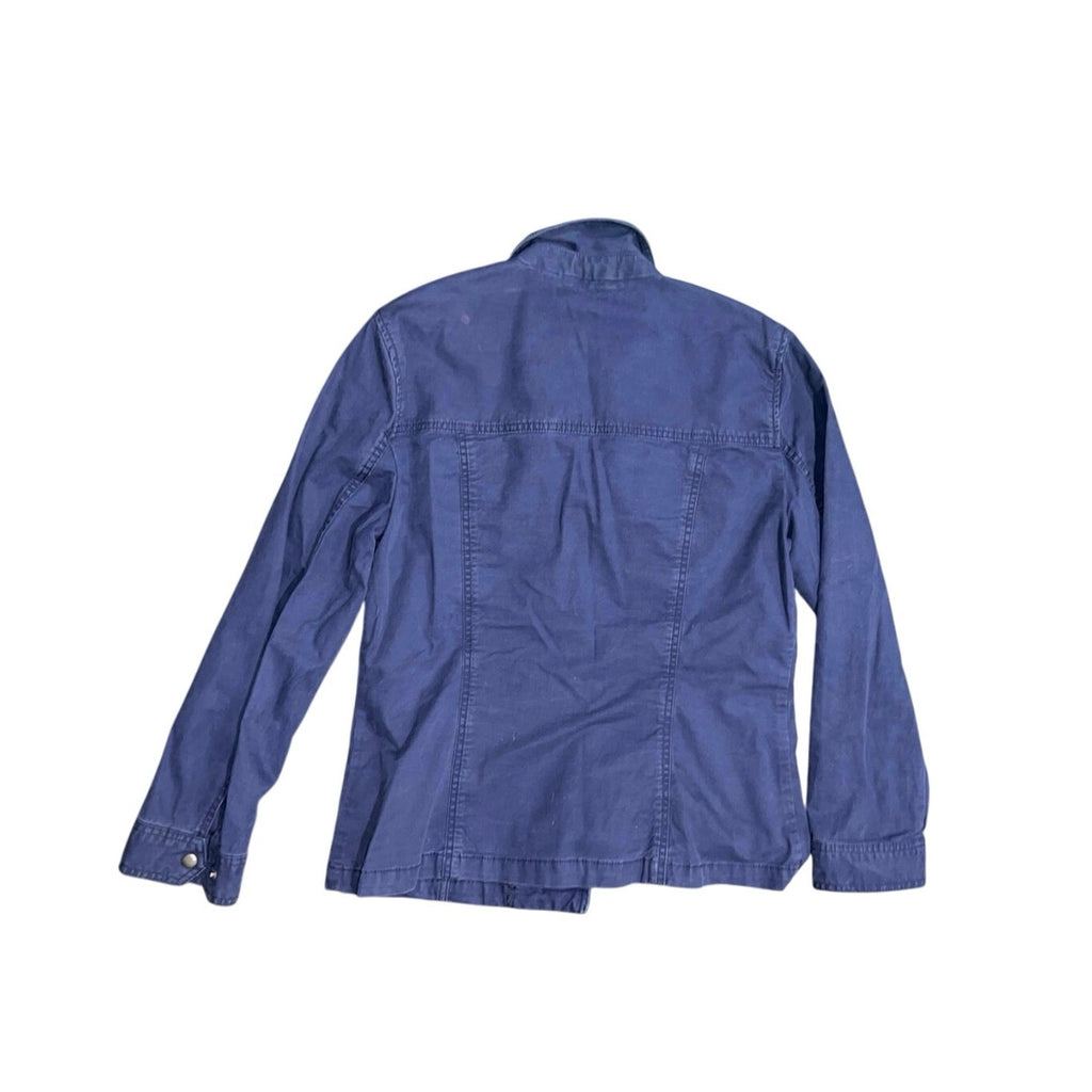Gap Womens Snap Front Navy Chino Pocket Style Jacket Blazer Size Large Preppy