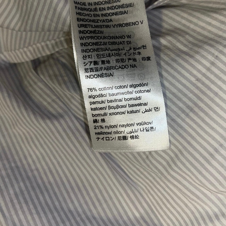 Calvin Klein Women Button up Collar long sleeve pinstripe Blouse