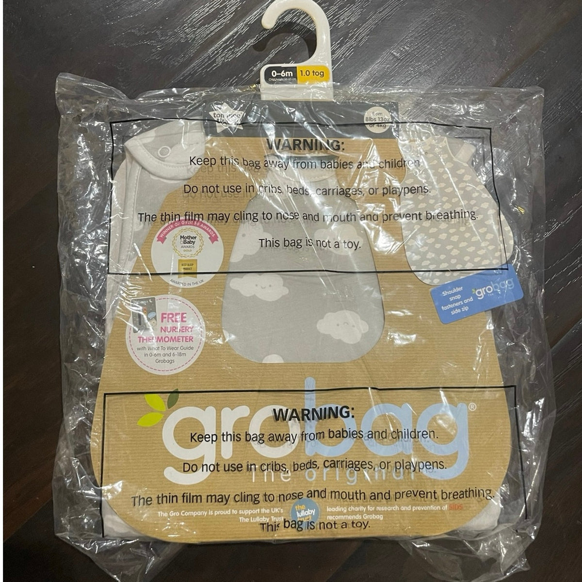 Tommee Tippee The Original GROBAG Baby Sleep Sack One Piece SZ 6-18M NWT Newborn